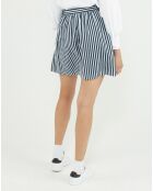 Jupe en Coton Lola rayée bleu/blanc