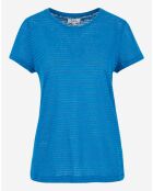 T-Shirt en Coton & Lin mélangés Video bleu