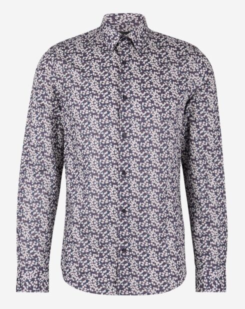 Chemise ajustée en Coton Miberty imprimée violette