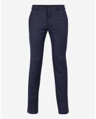 Pantalon de costume 100% Laine Mira Pume micro points bleu marine