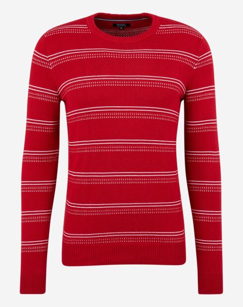 Pull en Coton & Laine Rumoti rouge