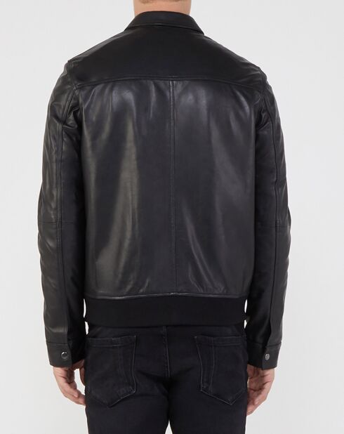 Veste 100% Cuir Tuir noir