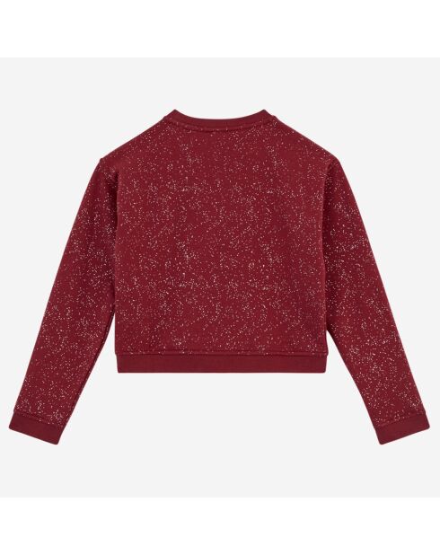 Sweat Zeno à paillettes bordeaux