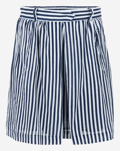 Jupe en Coton Lola rayée bleu/blanc