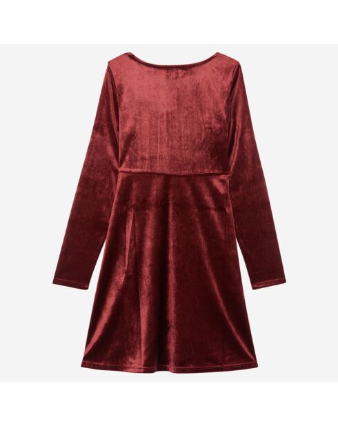 Robe en Velours Yassa Bis bordeaux