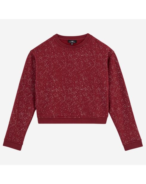 Sweat Zeno à paillettes bordeaux