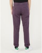 Pantalon ajusté en Coton Metri Ville violet