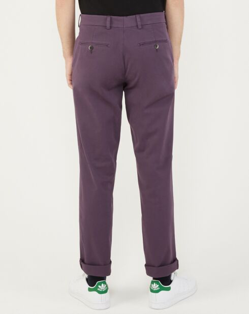 Pantalon ajusté en Coton Metri Ville violet