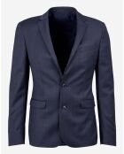 Veste de costume 100% Laine Mira Vume micro points bleu marine