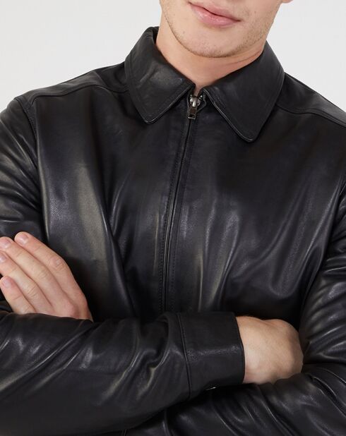 Veste 100% Cuir Tuir noir