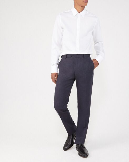 Pantalon de costume 100% Laine Massa Cerutti bleu nuit