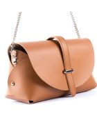 Sac en Cuir lisse Charlotte cognac - 27x16x13 cm
