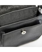 Sac en Cuir saffiano Mary noir - 24x23x6 cm