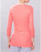 T-Shirt Amber Col V corail