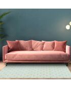 Tapis vinyle cristal bleu multicolore - 200x266 cm