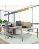 Tapis vinyle cristal bleu multicolore - 200x266 cm