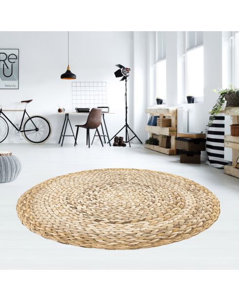 Tapis vinyle Nizar beige - D.100 cm