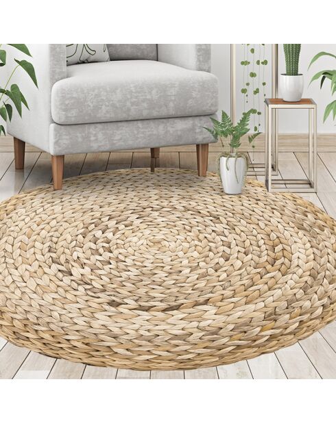 Tapis vinyle Nizar beige - D.100 cm