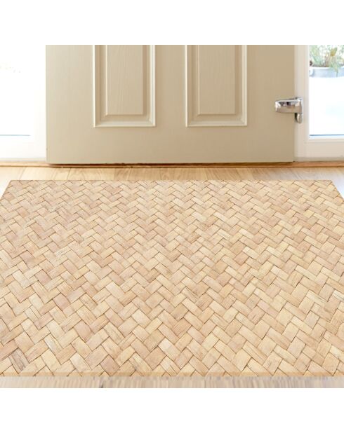 Tapis vinyle Sétif beige - 50x100 cm