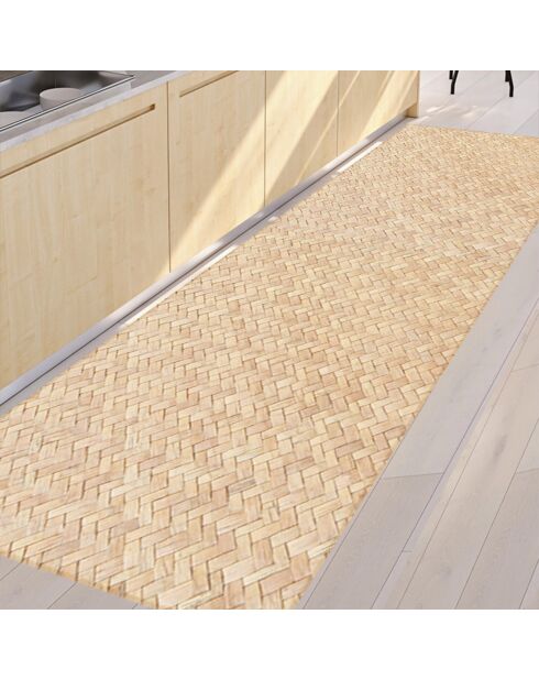 Tappeto vinilico beige Setif - 66x150 cm