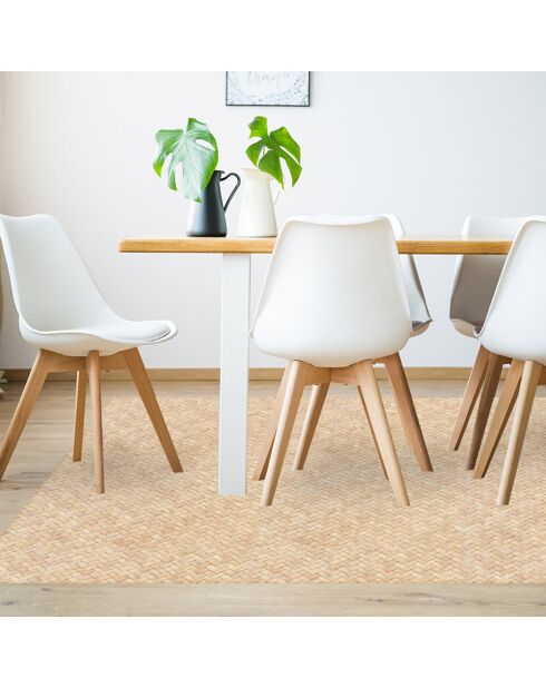 Tapis vinyle Sétif beige - 100x133 cm