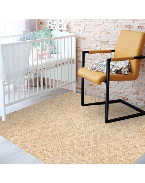 Tapis vinyle Sétif beige - 100x133 cm