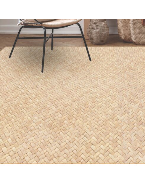Tapis vinyle Sétif beige - 100x133 cm