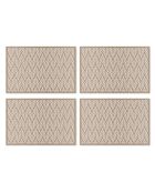 4 Sets de table Tahala marron - 30x45 cm