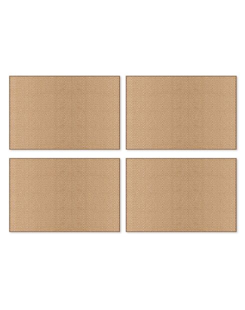 4 Sets de table Luxor beiges - 30x45 cm