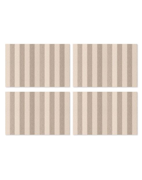 4 Sets de table Giza beiges - 30x45 cm