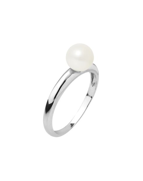 Bague Or Blanc Perle d'Eau Douce blanc naturel