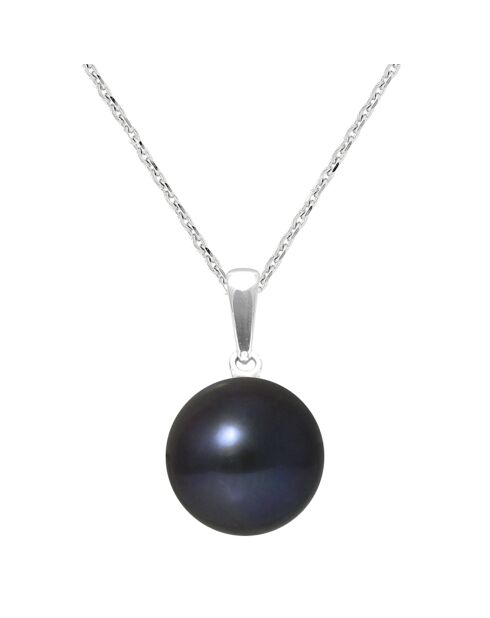 Collier Argent Perle d'Eau Douce noire