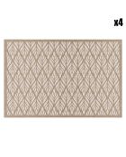 4 Sets de table Tahala marron - 30x45 cm