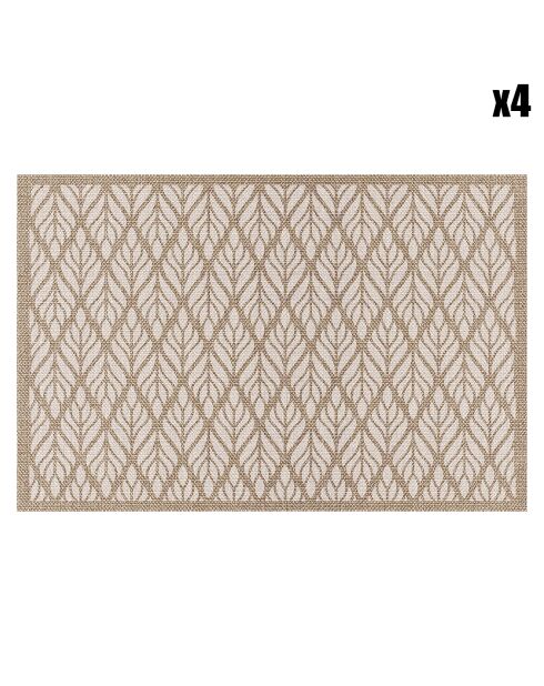 4 Sets de table Tahala marron - 30x45 cm