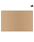 4 Sets de table Luxor beiges - 30x45 cm