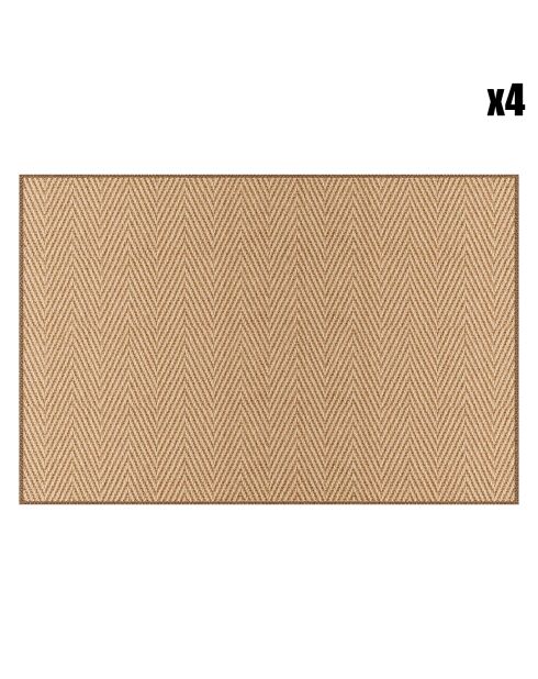 4 Sets de table Luxor beiges - 30x45 cm