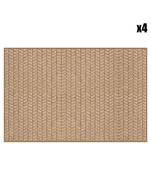 4 Sets  de table Chef marron - 30x45 cm