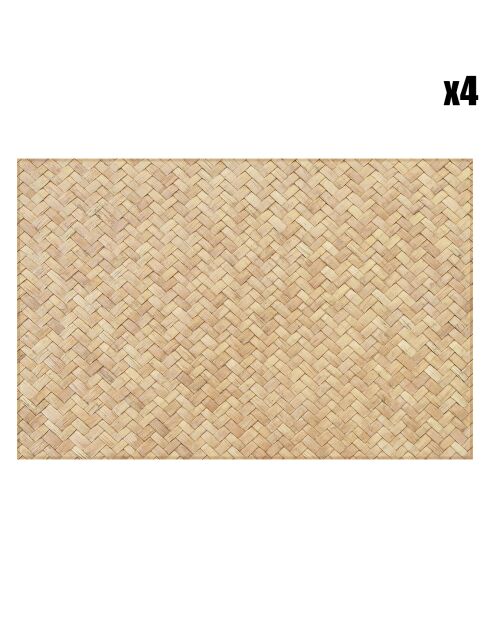 4 Sets de table Sétif beiges - 30x45 cm