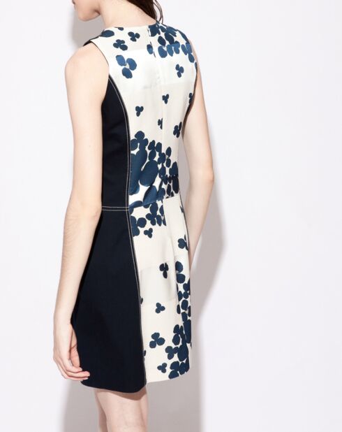 Robe Daria bleu/écru
