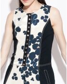 Robe Daria bleu/écru