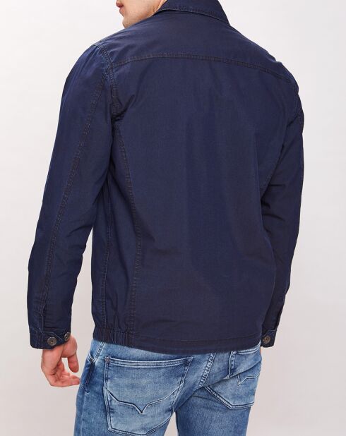 Blouson en Coton col cheminée bleu marine