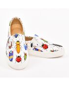 Slip-On Candy bedruckte weiße/blaue Skarabäuskäfer