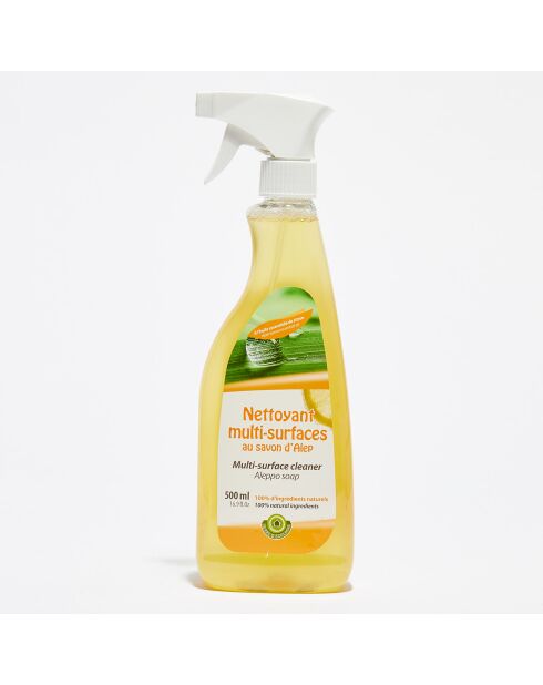Nettoyant multi-surfaces au savon d'Alep - huile essentielle de citron 500 ml