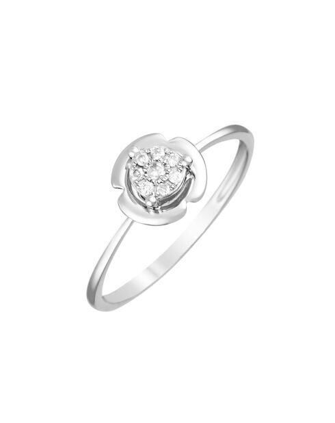 Bague Round & Round Diamants 0.06 ct Or Blanc