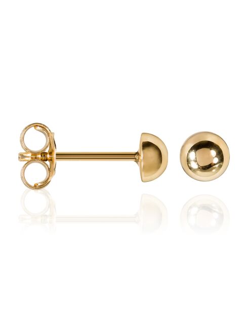 Boucles d'oreilles Demi Boule or jaune - 3 mm