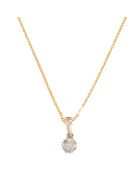 Pendentif Idylle Diamants 0.06 ct or jaune