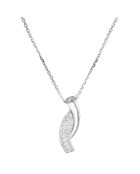 Kathleen 0.09 ct witgouden diamanten hanger