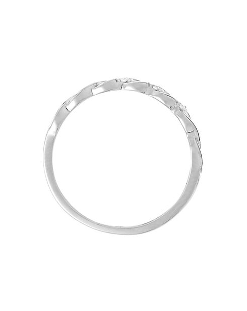 Bague Beautiful Twist Diamants 0.03 ct or blanc