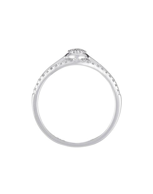 Bague Âmes Enlacées Or Blanc Diamants 0.17 ct