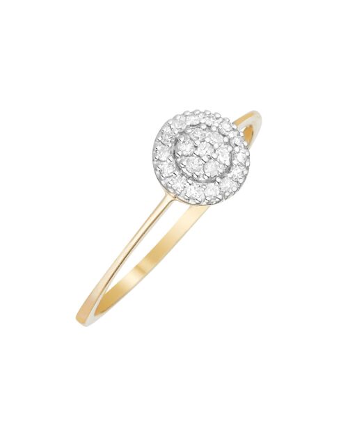 Bague Mon rayon de Soleil Diamants 0.12 ct or jaune